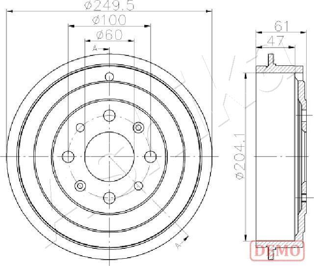 Ashika 56-00-0606C - Bremžu trumulis www.autospares.lv