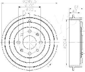 Ashika 56-00-0606 - Bremžu trumulis www.autospares.lv