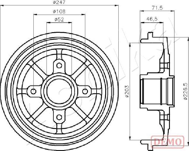 Ashika 56-00-0610C - Bremžu trumulis www.autospares.lv