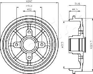 Ashika 56-00-0610 - Bremžu trumulis www.autospares.lv