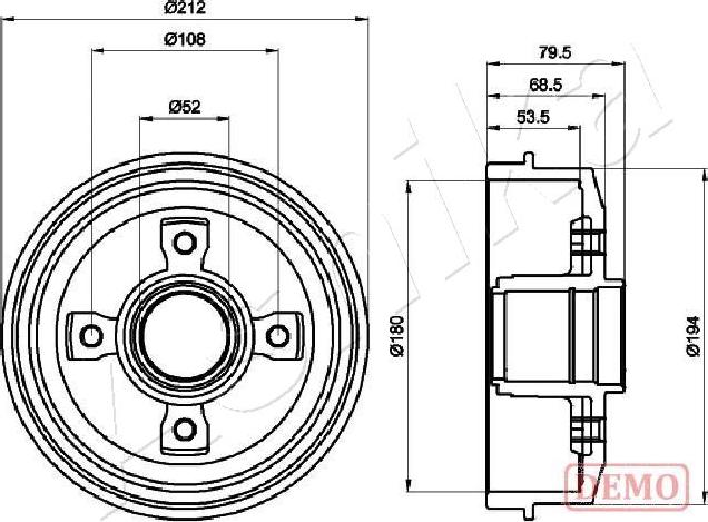 Ashika 56-00-0612C - Bremžu trumulis www.autospares.lv