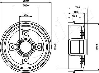 Ashika 56-00-0612 - Bremžu trumulis www.autospares.lv