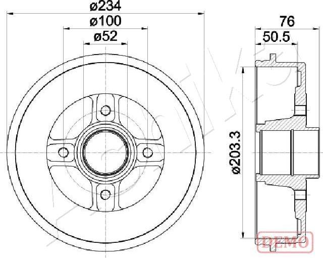 Ashika 56-00-0704C - Bremžu trumulis www.autospares.lv