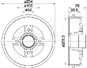 Ashika 56-00-0704 - Bremžu trumulis www.autospares.lv