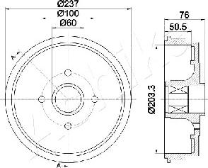 Ashika 56-00-0700 - Bremžu trumulis www.autospares.lv