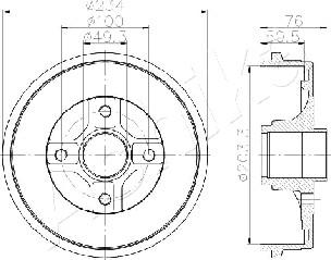 Ashika 56-00-0710 - Bremžu trumulis www.autospares.lv