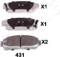 Ashika 50-04-431 - Brake Pad Set, disc brake www.autospares.lv