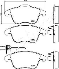 Ashika 50-00-0915 - Bremžu uzliku kompl., Disku bremzes www.autospares.lv