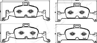 Ashika 50-00-0918 - Bremžu uzliku kompl., Disku bremzes www.autospares.lv