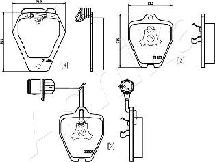 Ashika 50-00-0920 - Bremžu uzliku kompl., Disku bremzes www.autospares.lv