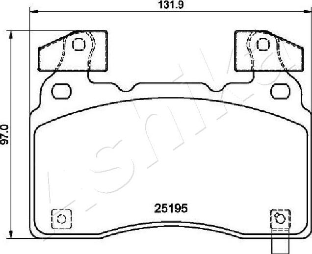 Ashika 50-00-0419 - Bremžu uzliku kompl., Disku bremzes www.autospares.lv