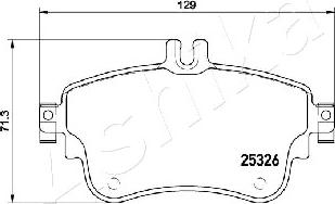 Ashika 50-00-0547 - Bremžu uzliku kompl., Disku bremzes www.autospares.lv