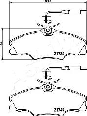 Ashika 50-00-0650 - Bremžu uzliku kompl., Disku bremzes www.autospares.lv