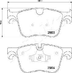 Ashika 50-00-0613 - Bremžu uzliku kompl., Disku bremzes www.autospares.lv