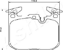 Ashika 50-00-0103 - Bremžu uzliku kompl., Disku bremzes www.autospares.lv