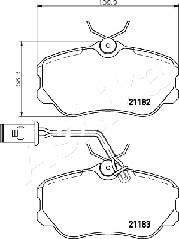 Ashika 50-00-0206 - Bremžu uzliku kompl., Disku bremzes www.autospares.lv