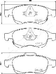 Ashika 50-00-0217 - Bremžu uzliku kompl., Disku bremzes www.autospares.lv