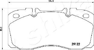 Ashika 50-00-0235 - Bremžu uzliku kompl., Disku bremzes www.autospares.lv