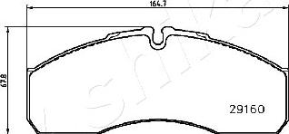 Ashika 50-00-0233 - Brake Pad Set, disc brake www.autospares.lv