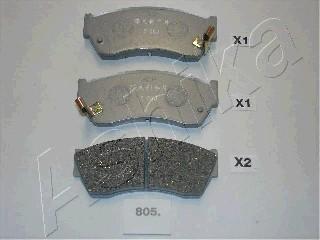 Ashika 50-08-805 - Brake Pad Set, disc brake www.autospares.lv