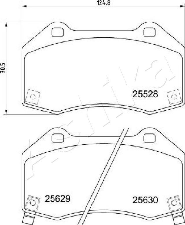 Ashika 50-03-3004 - Bremžu uzliku kompl., Disku bremzes www.autospares.lv