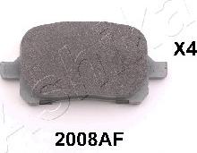 Ashika 50-02-2008 - Brake Pad Set, disc brake www.autospares.lv