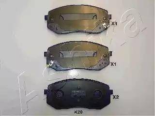 Koreastar KBPK-073 - Тормозные колодки, дисковые, комплект www.autospares.lv