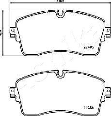 Ashika 50-0L-L14 - Bremžu uzliku kompl., Disku bremzes www.autospares.lv