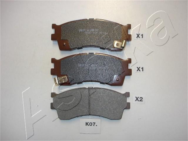 Ashika 50-K0-007 - Bremžu uzliku kompl., Disku bremzes www.autospares.lv