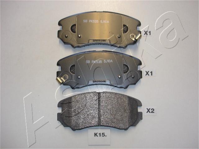 Ashika 50-K0-015 - Bremžu uzliku kompl., Disku bremzes www.autospares.lv