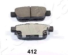 Ashika 51-04-412 - Bremžu uzliku kompl., Disku bremzes www.autospares.lv