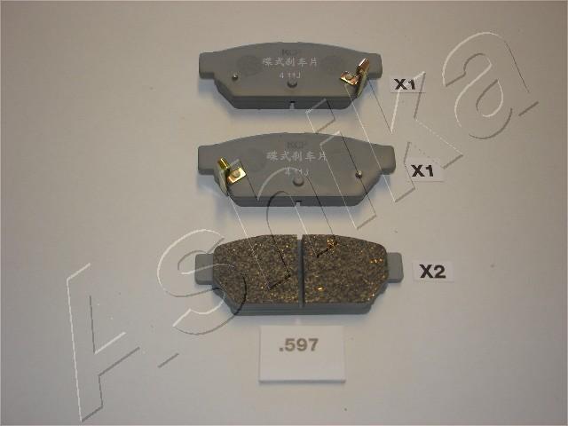 Ashika 51-05-597 - Brake Pad Set, disc brake www.autospares.lv