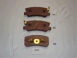 Ashika 51-05-505 - Brake Pad Set, disc brake www.autospares.lv