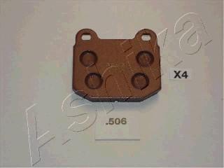 Ashika 51-05-506 - Brake Pad Set, disc brake www.autospares.lv