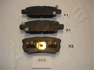 Ashika 51-05-508 - Brake Pad Set, disc brake www.autospares.lv