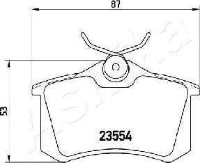 Ashika 51-00-0920 - Bremžu uzliku kompl., Disku bremzes www.autospares.lv