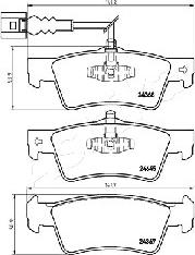 Ashika 51-00-0923 - Bremžu uzliku kompl., Disku bremzes www.autospares.lv