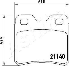 Ashika 51-00-0401 - Bremžu uzliku kompl., Disku bremzes autospares.lv