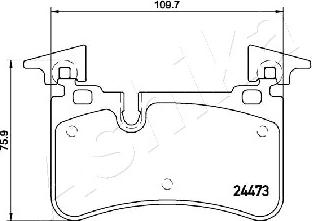 Ashika 51-00-0506 - Bremžu uzliku kompl., Disku bremzes www.autospares.lv