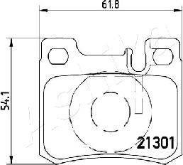 Ashika 51-00-0510 - Bremžu uzliku kompl., Disku bremzes www.autospares.lv