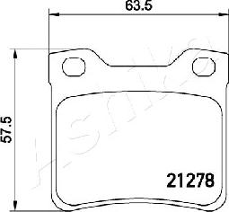 Ashika 51-00-0615 - Bremžu uzliku kompl., Disku bremzes www.autospares.lv