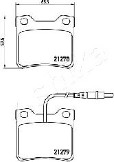 Ashika 51-00-0616 - Bremžu uzliku kompl., Disku bremzes www.autospares.lv