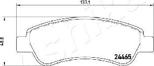 Ashika 51-00-0610 - Brake Pad Set, disc brake www.autospares.lv