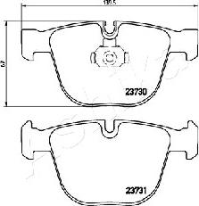 Ashika 51-00-0109 - Bremžu uzliku kompl., Disku bremzes www.autospares.lv