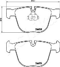 Ashika 51-00-0117 - Bremžu uzliku kompl., Disku bremzes www.autospares.lv