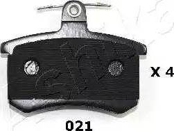 Ashika 51-00-021 - Brake Pad Set, disc brake www.autospares.lv