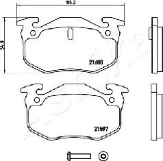 Ashika 51-00-0701 - Bremžu uzliku kompl., Disku bremzes www.autospares.lv