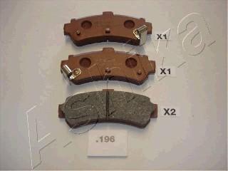 Ashika 51-01-196 - Brake Pad Set, disc brake www.autospares.lv