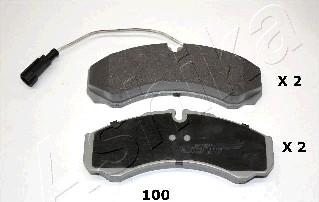 Ashika 51-01-100 - Brake Pad Set, disc brake www.autospares.lv