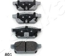 Ashika 51-08-801 - Brake Pad Set, disc brake www.autospares.lv